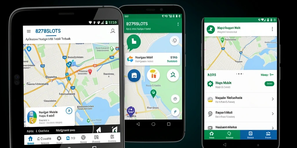 Antarmuka aplikasi Navigasi Mobil 8278SLOTS yang sederhana dan efisien.