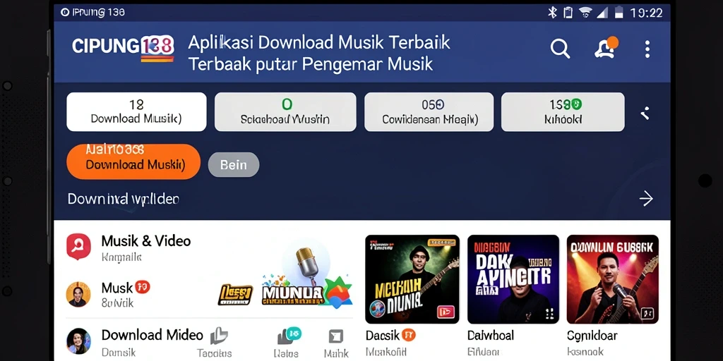 Antarmuka CIPUNG138 untuk unduh musik dengan mudah dan cepat.