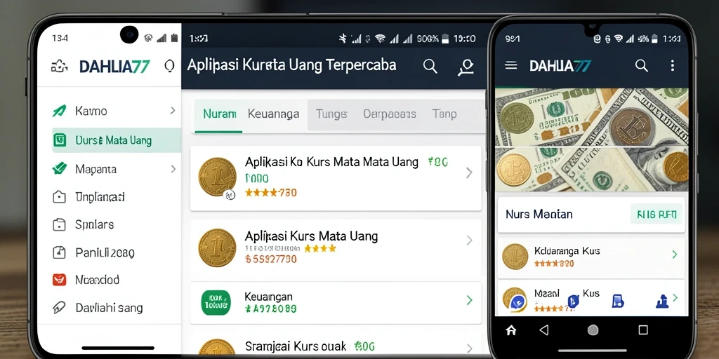 Antarmuka aplikasi DAHLIA77 yang sederhana dan informatif.
