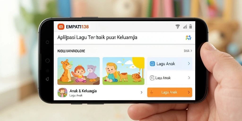 Antarmuka EMPATI138 yang ramah anak dengan pilihan lagu menarik.
