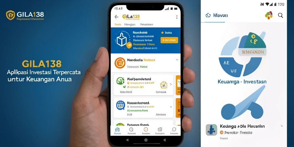 Antarmuka modern dan intuitif aplikasi GILA138 untuk investasi.