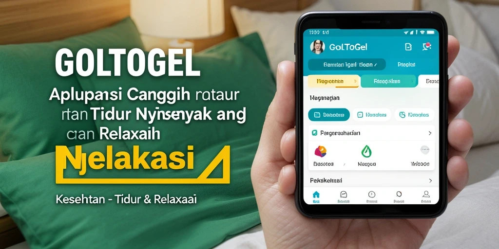 Tampilan utama GOLTOGEL dengan fitur Tidur & Relaksasi yang intuitif.