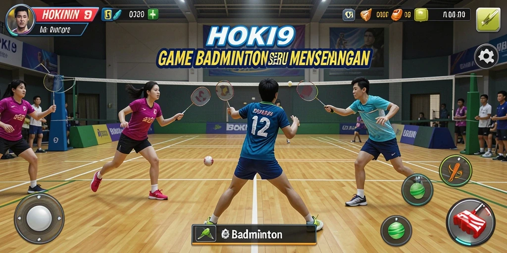 Tampilan antarmuka HOKI9 yang menarik dan responsif dalam permainan badminton.