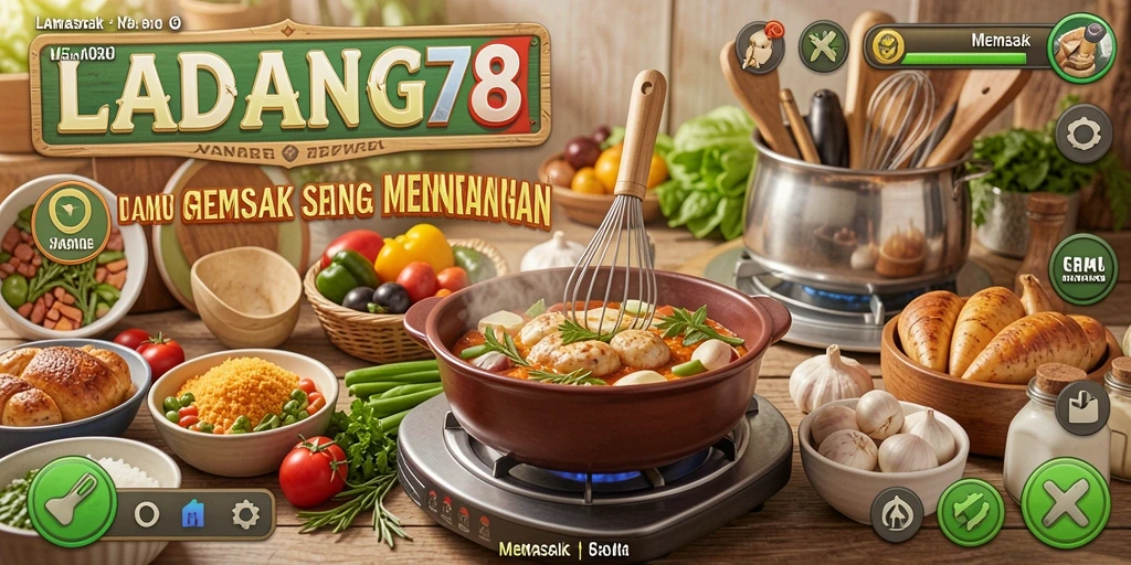 Tampilan menarik dari game Memasak LADANG78 dengan fitur interaktif.