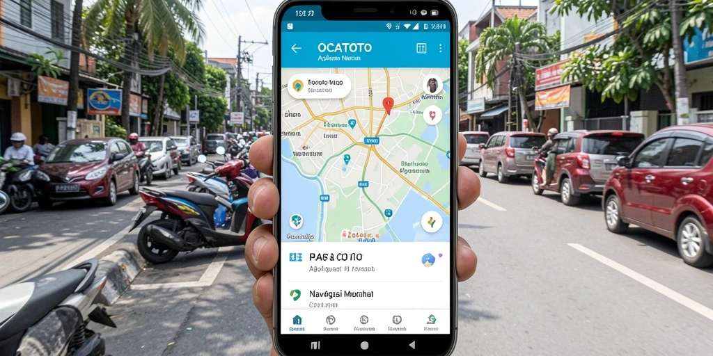 Antarmuka OCATOTO yang jelas dan fungsional untuk navigasi motor.
