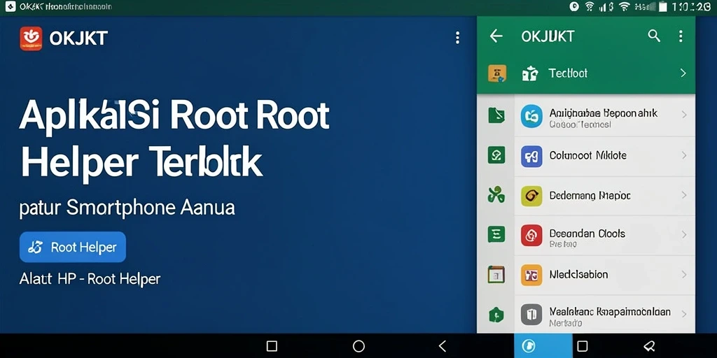 Antarmuka utama OKJKT menunjukkan proses rooting yang mudah dan jelas.