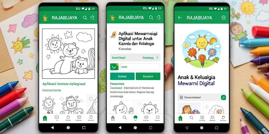 Antarmuka pengguna aplikasi RAJABUAYA yang menarik dan intuitif.