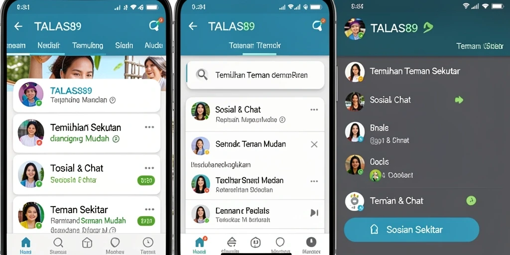 Tampilan antarmuka aplikasi TALAS89 yang menarik dan interaktif.