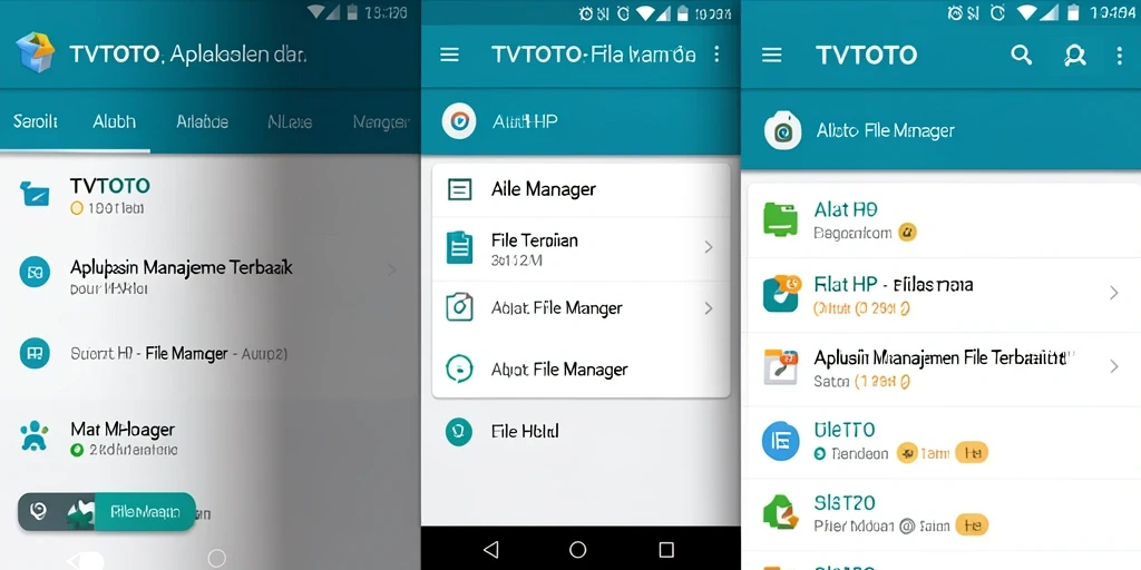 Antarmuka pengguna aplikasi TVTOTO yang menarik dan mudah digunakan.