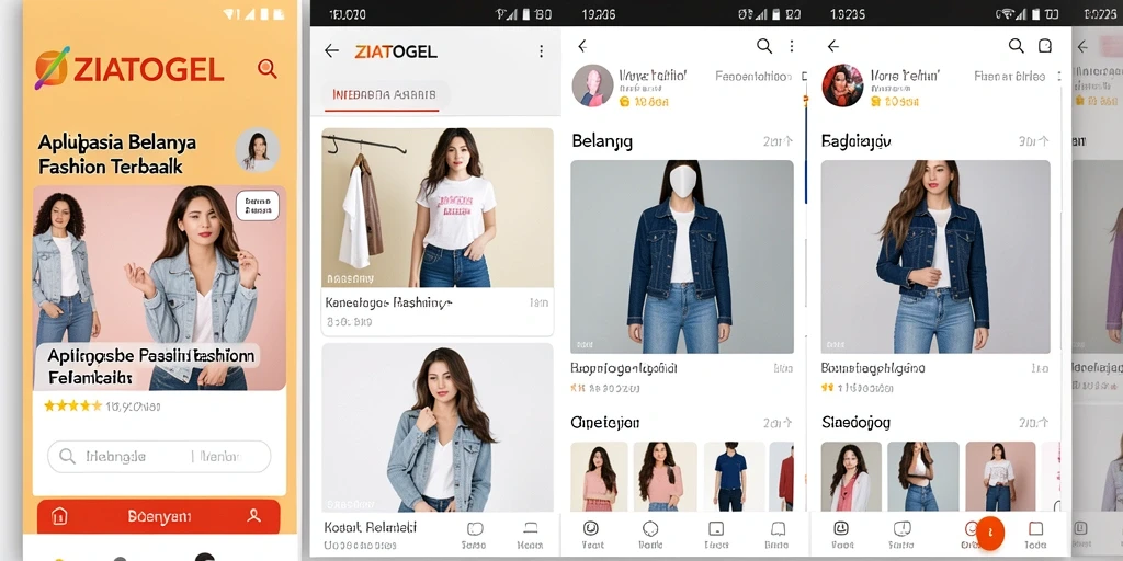 Tampilan antarmuka ZIATOGEL yang modern dan user-friendly.